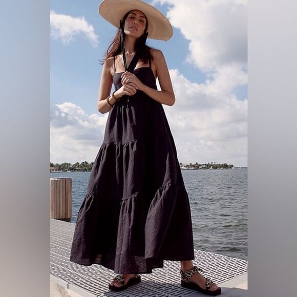 Charlie Holiday Dresses & Skirts - Anthropologie Charlie Holiday Isabella Tiered Black Maxi Dress